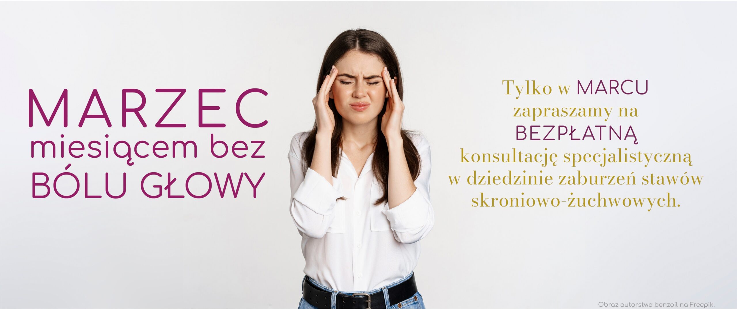 Kobieta trzymająca się za głowę - wyraźnie ją boli